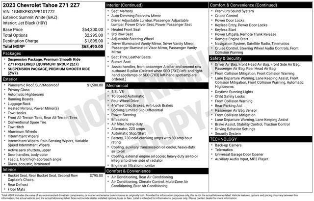 2023 Chevrolet Tahoe Z71