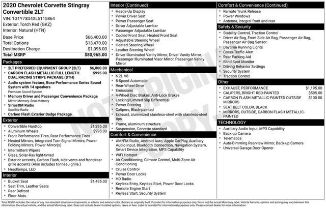 2020 Chevrolet Corvette 2LT