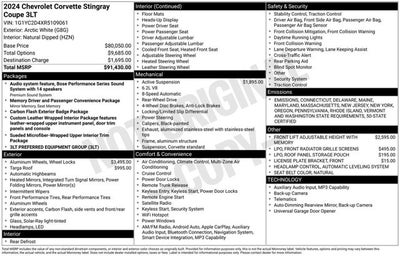 2024 Chevrolet Corvette 3LT