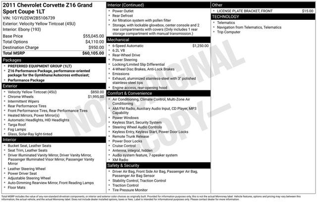 2011 Chevrolet Corvette Z16 Grand Sport w/1LT