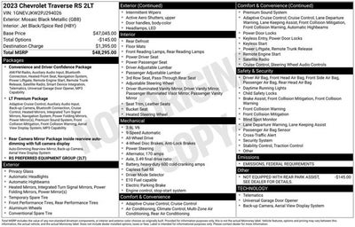 2023 Chevrolet Traverse RS