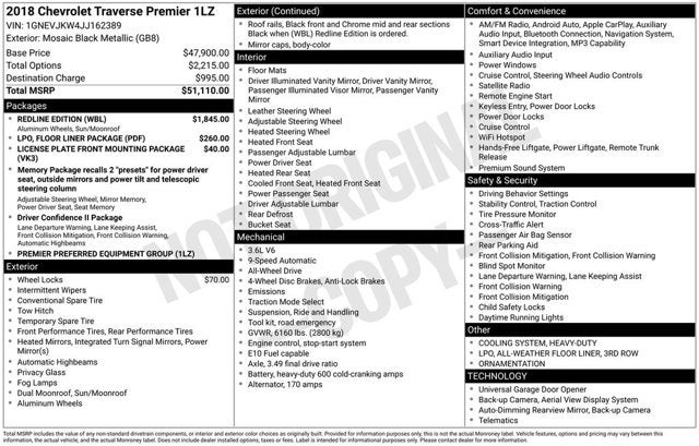 2018 Chevrolet Traverse Premier