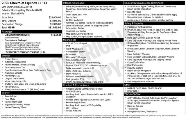 2025 Chevrolet Equinox FWD LT