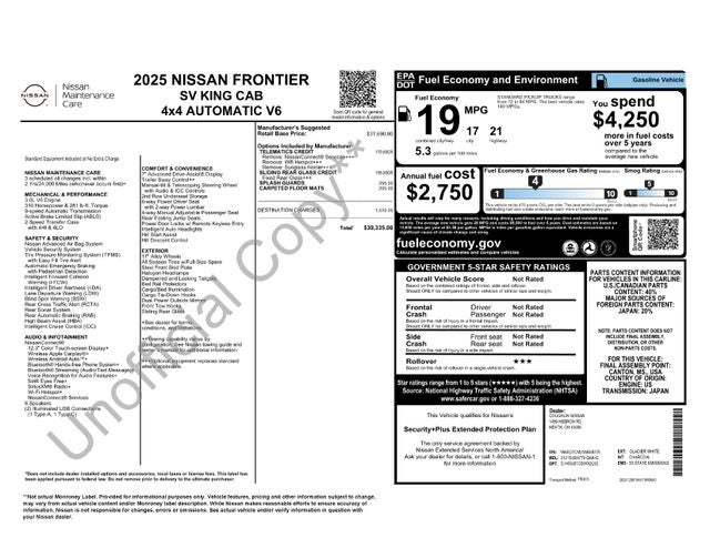 2025 Nissan Frontier SV