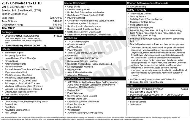 2019 Chevrolet Trax LT