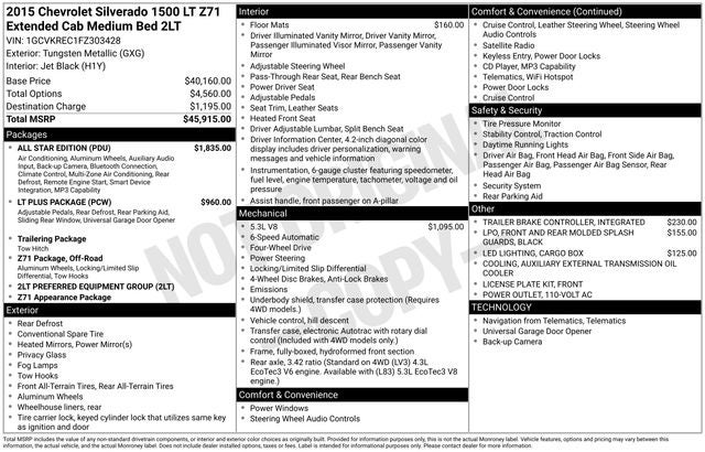 2015 Chevrolet Silverado 1500 LT LT2
