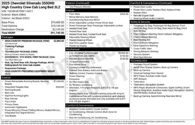 2025 Chevrolet Silverado 3500HD High Country