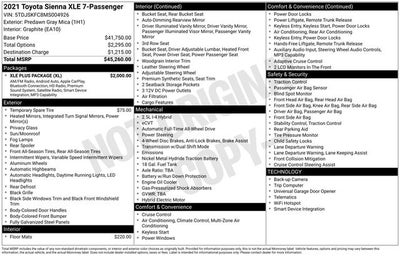 2021 Toyota Sienna XLE