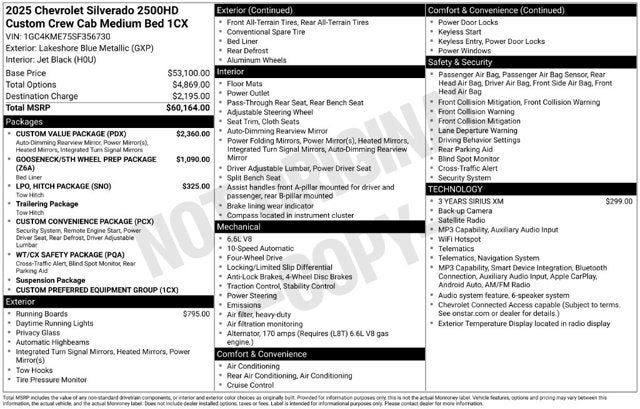 2025 Chevrolet Silverado 2500HD 4WD Crew Cab 159" Custom