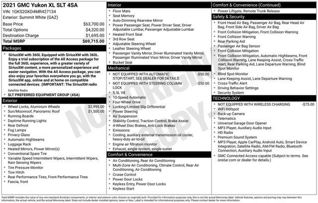 2021 GMC Yukon XL SLT