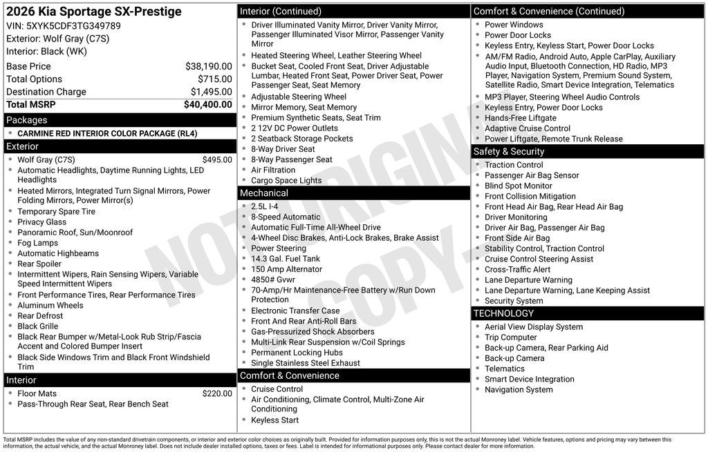2026 Kia Sportage SX-Prestige
