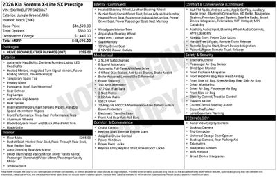 2026 Kia Sorento X-Line SX Prestige