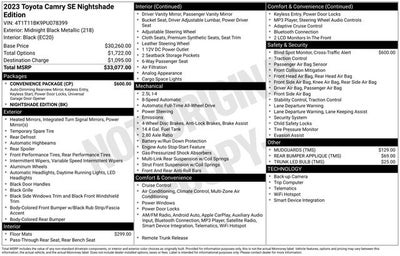 2023 Toyota Camry SE Nightshade