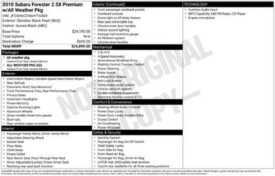 2010 Subaru Forester 2.5X Premium
