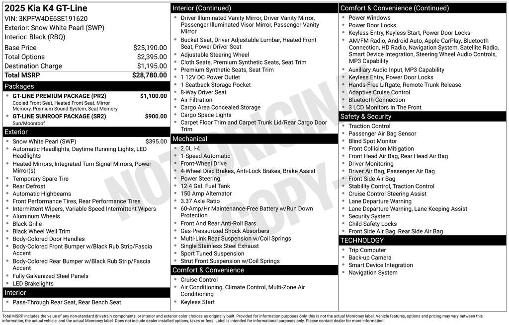 2025 Kia K4 GT-Line