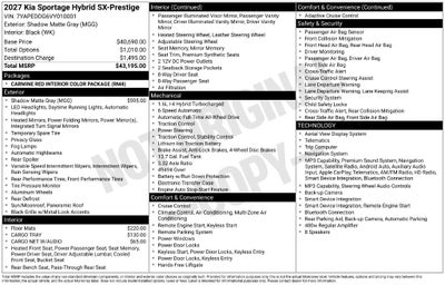 2027 Kia Sportage Hybrid SX-Prestige