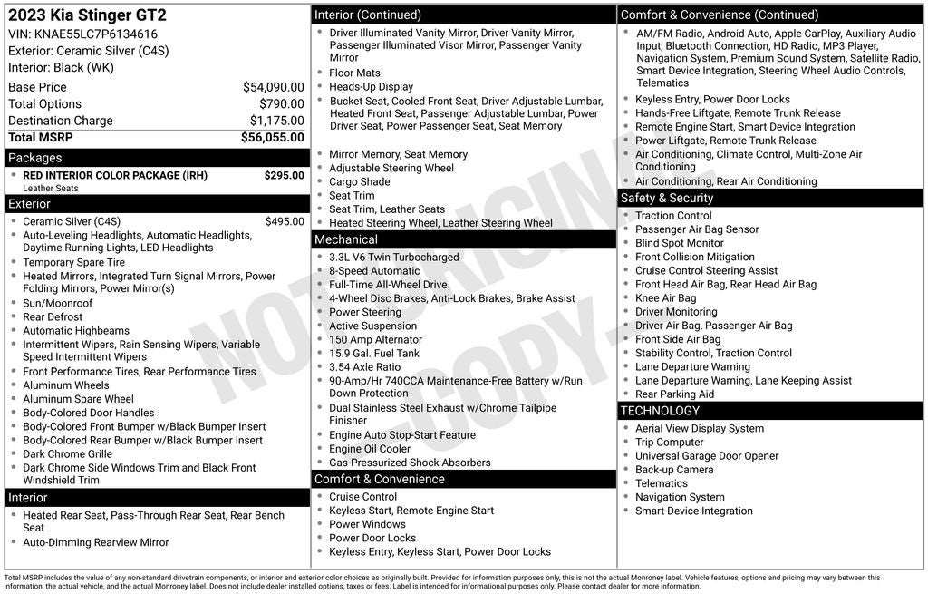 2023 Kia Stinger GT2