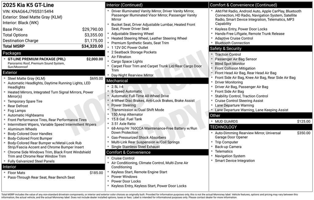 2025 Kia K5 GT-Line