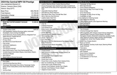 2024 Kia Carnival SX Prestige