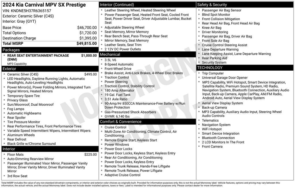 2024 Kia Carnival SX Prestige