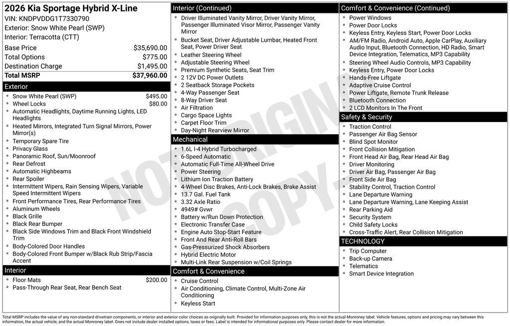 2026 Kia Sportage Hybrid X-Line