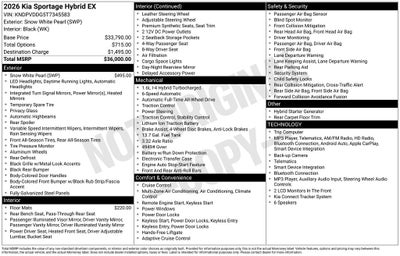 2026 Kia Sportage Hybrid EX