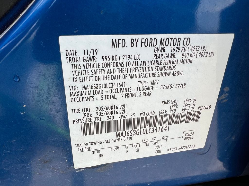 2020 Ford EcoSport SE