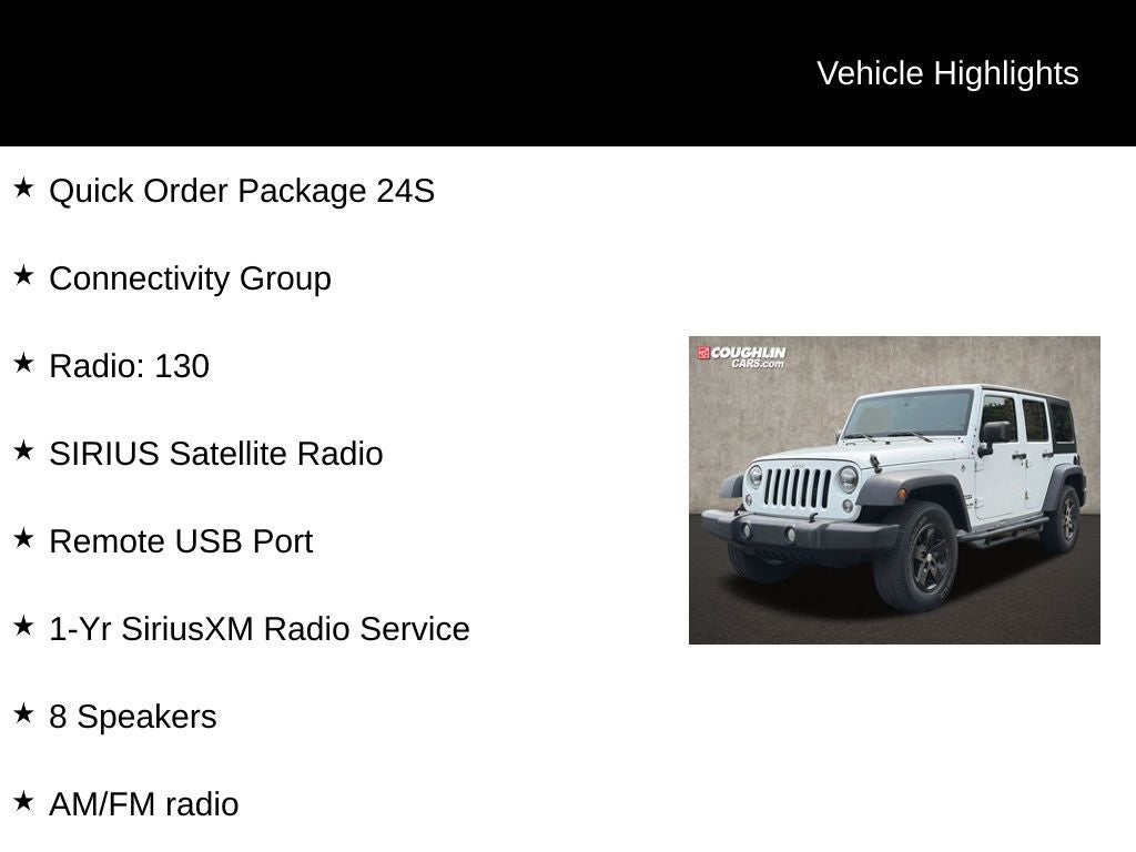 Used 2017 Jeep Wrangler Unlimited Sport S with VIN 1C4BJWDG4HL541062 for sale in Pataskala, OH