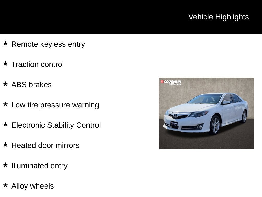 Used 2012 Toyota Camry SE with VIN 4T1BF1FK2CU541436 for sale in Pataskala, OH