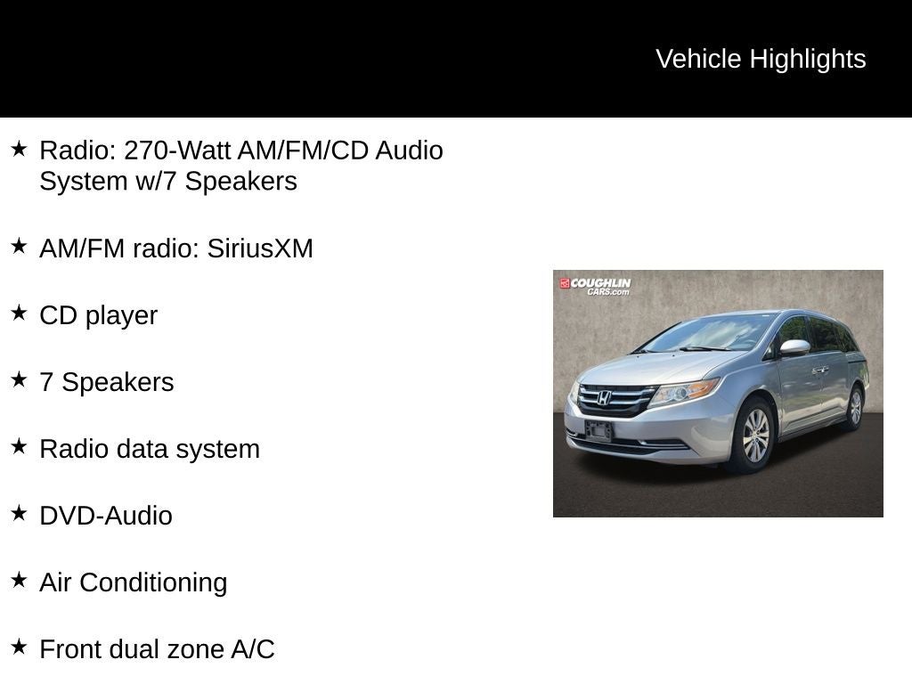 Used 2016 Honda Odyssey SE with VIN 5FNRL5H34GB061244 for sale in Pataskala, OH
