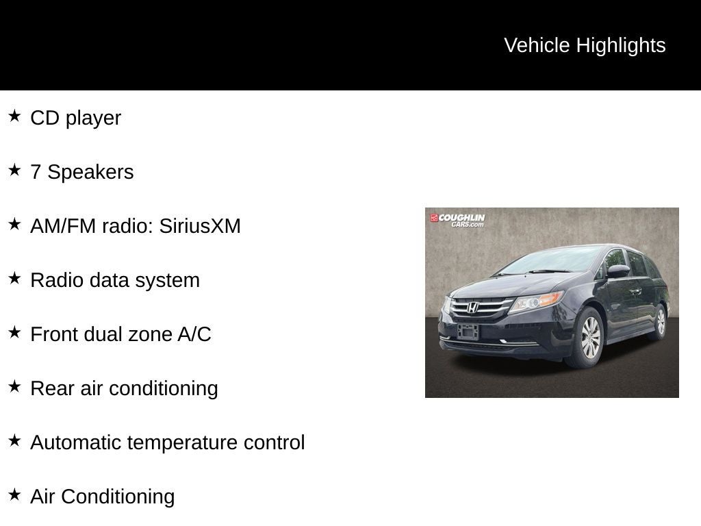 Used 2015 Honda Odyssey EX-L with VIN 5FNRL5H61FB061937 for sale in Newark, OH