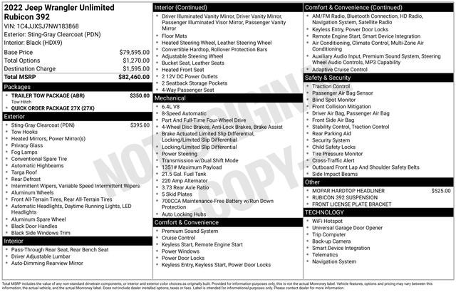 2022 Jeep Wrangler Unlimited Rubicon 392