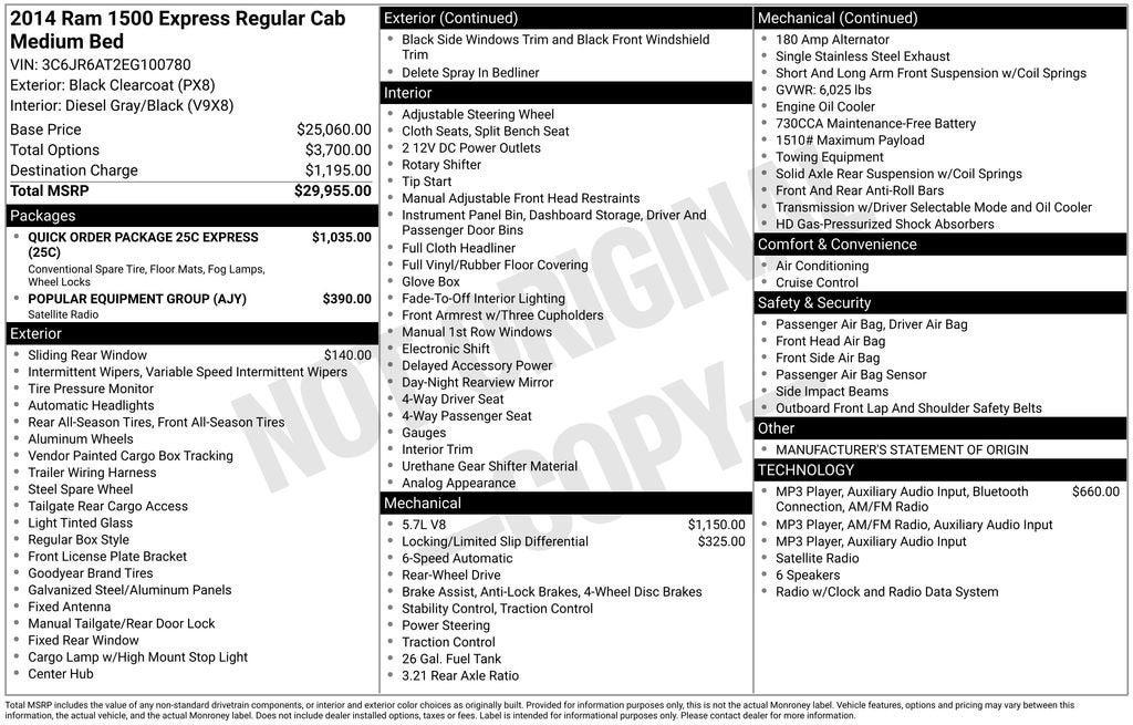 2014 RAM 1500 Express