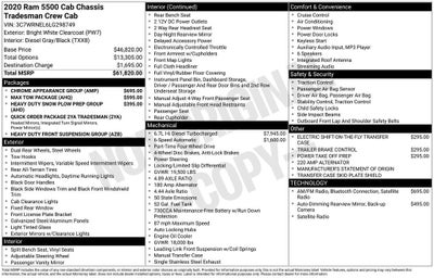 2020 RAM 5500 Chassis Cab Tradesman