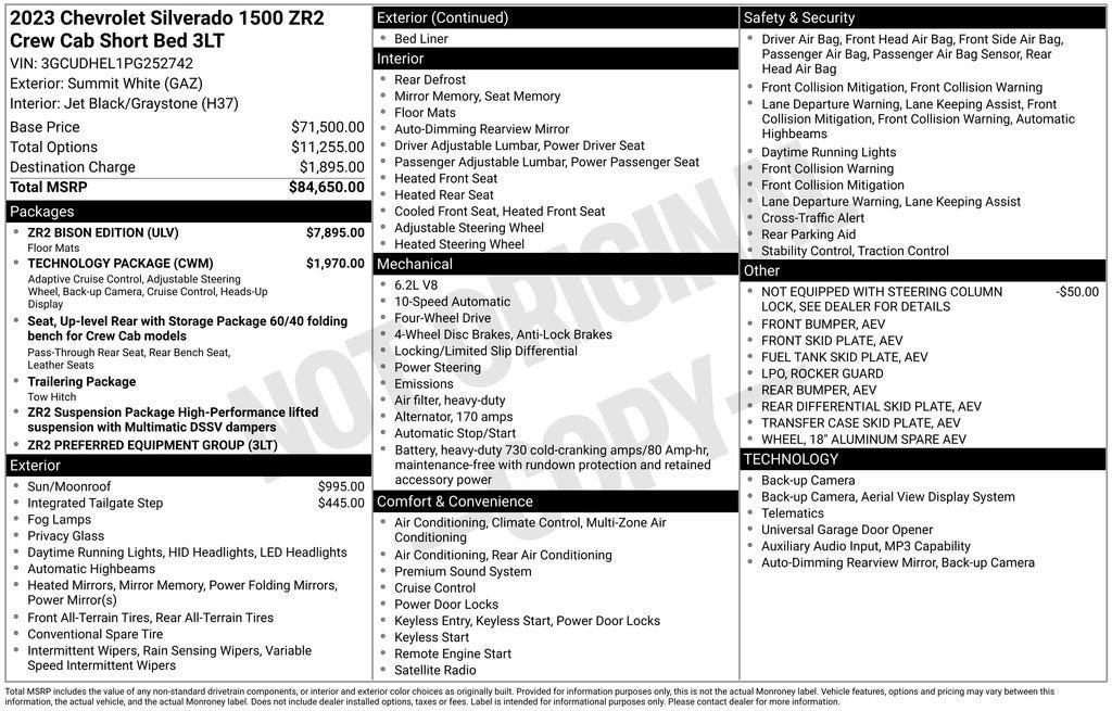 2023 Chevrolet Silverado 1500 ZR2