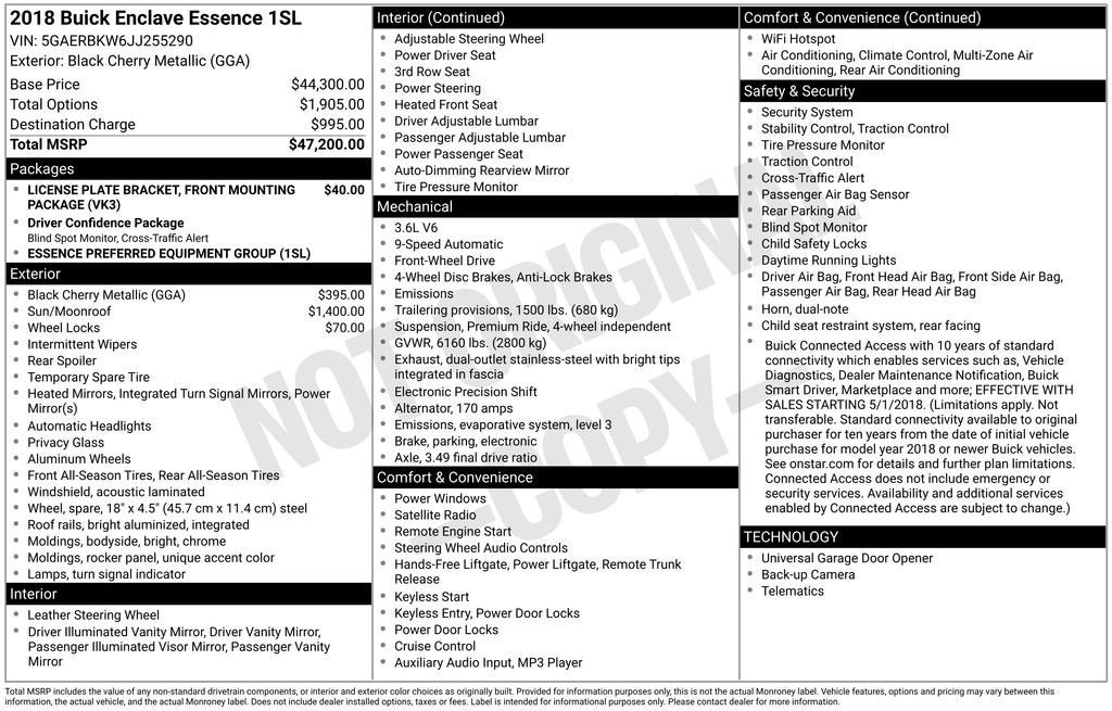 2018 Buick Enclave Essence