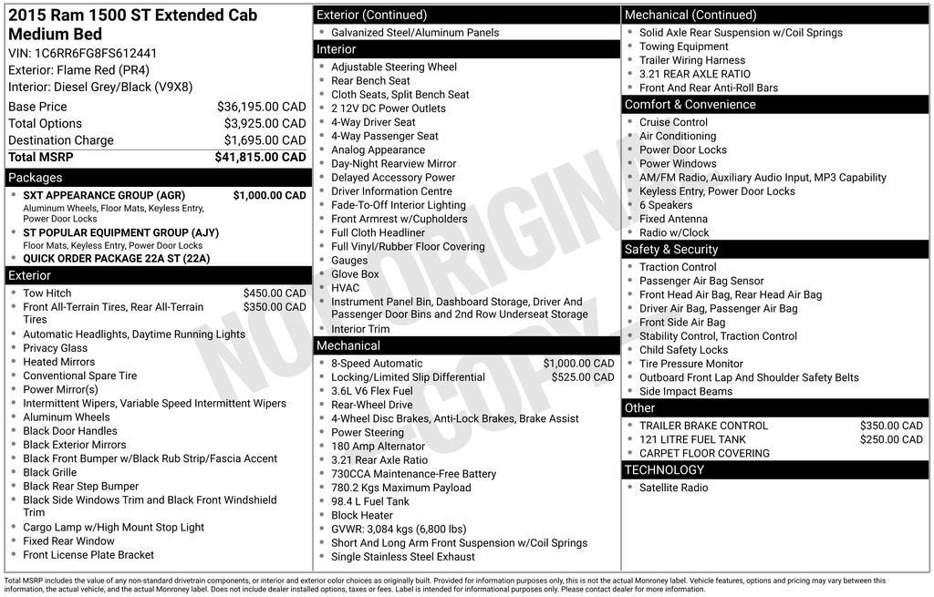 2015 RAM 1500 Tradesman