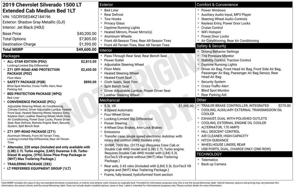 2019 Chevrolet Silverado 1500 LT