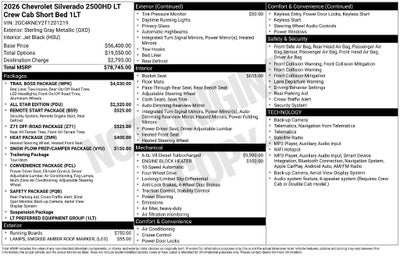 2026 Chevrolet Silverado 2500 HD LT