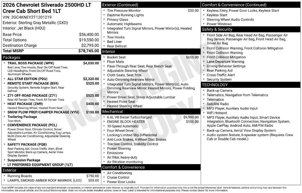 2026 Chevrolet Silverado 2500 HD LT