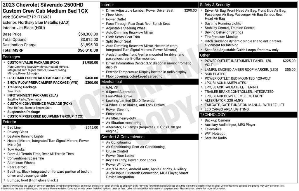 2023 Chevrolet Silverado 2500 HD Custom