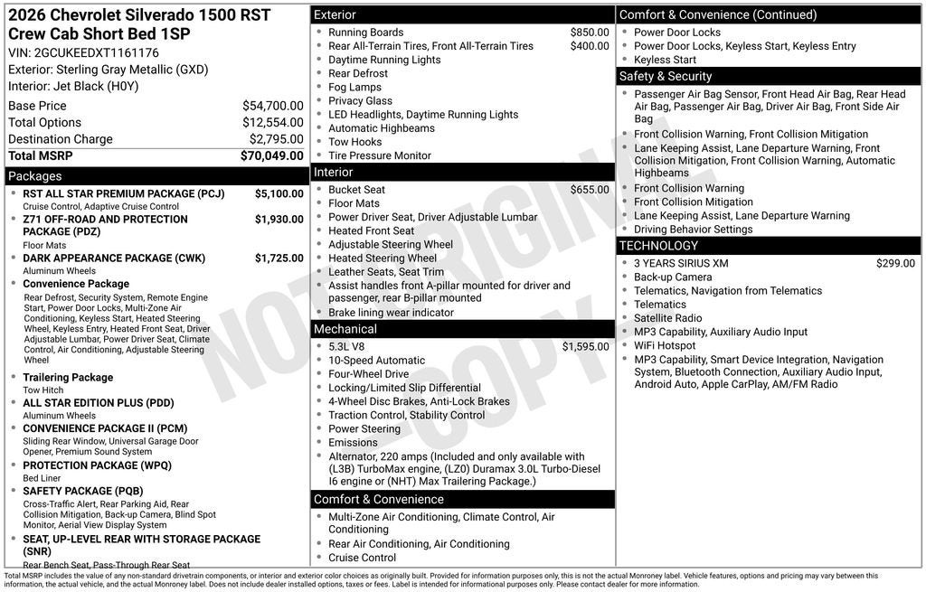 2026 Chevrolet Silverado 1500 RST