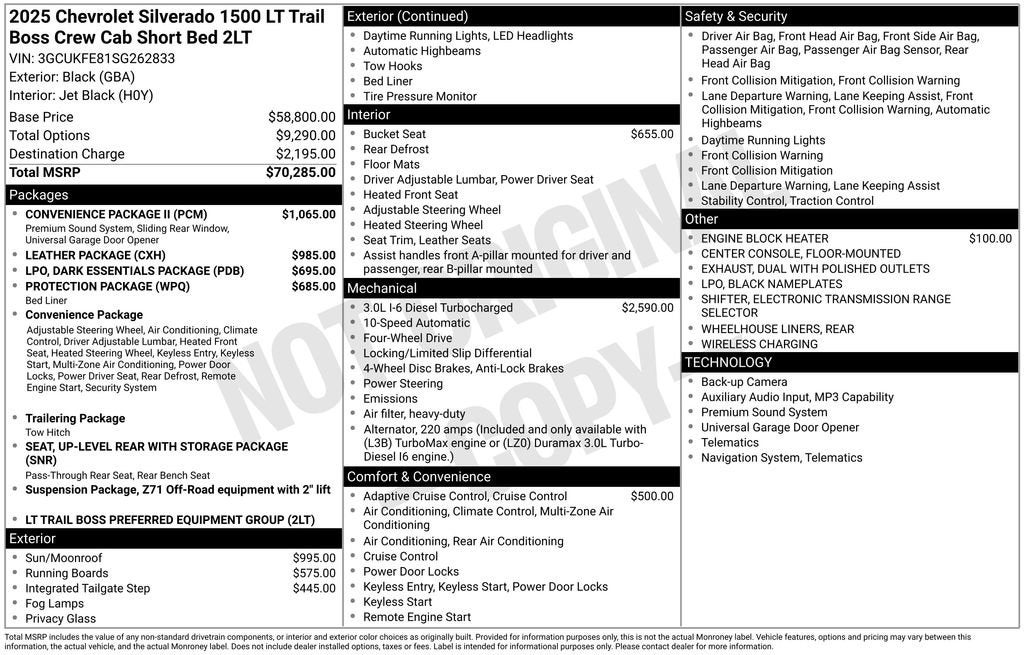 2025 Chevrolet Silverado 1500 LT Trail Boss