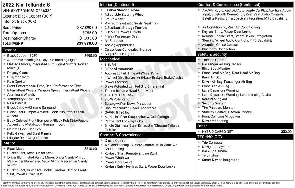 2022 Kia Telluride S