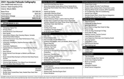 2021 Hyundai Palisade Calligraphy