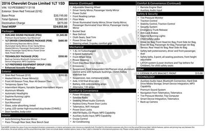 2016 Chevrolet Cruze Limited LT