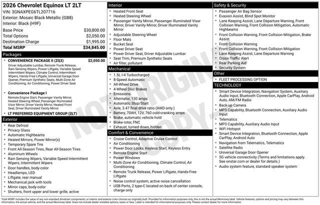 2026 Chevrolet Equinox LT