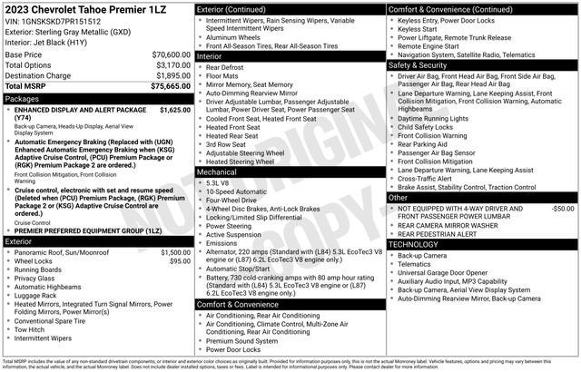 2023 Chevrolet Tahoe Premier