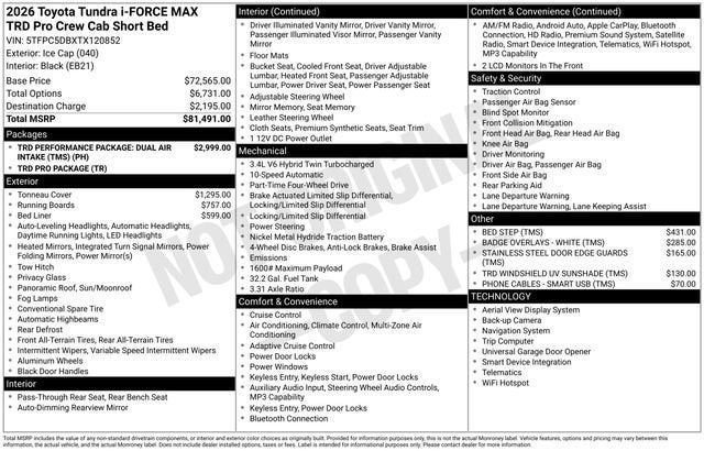 2026 Toyota Tundra 4WD TRD Pro Hybrid