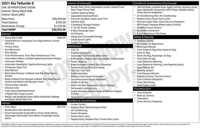 2021 Kia Telluride S